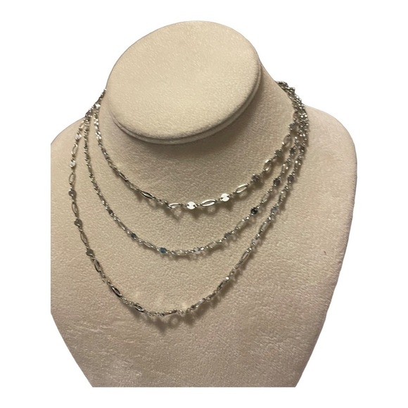 Baublebar three strand Silver Disc & Link Necklace. - Picture 1 of 12